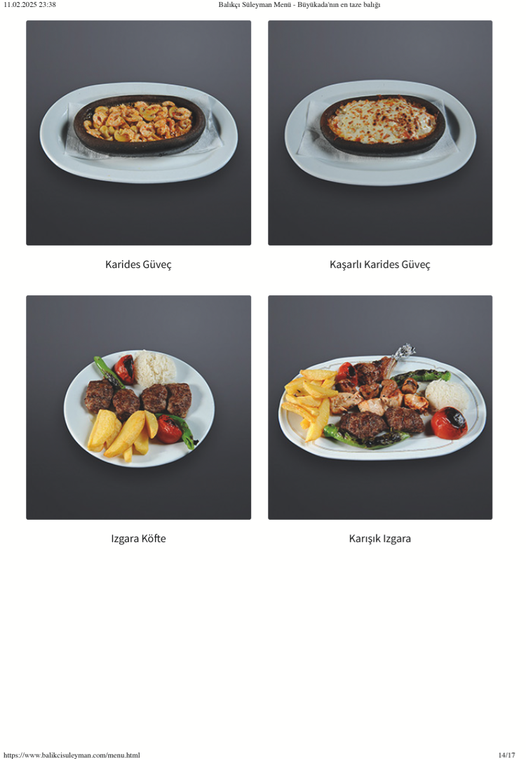 Menu - Balıkçı Süleyman photo 1