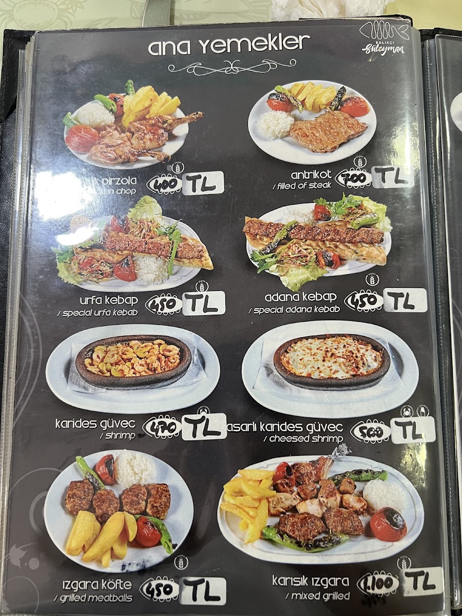 Menu - Balıkçı Süleyman photo 2